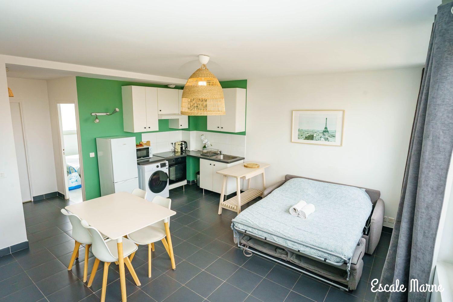Escale-Marne Fr - 202 - Free Parking - Free Luggage Storage - All Equipped - Linen Included - Washing Machine - 10Mn Walk Metro 8 - Rer A - Panoramic View - From 1 To 14 Guests Майсонс-Алфорт Екстериор снимка