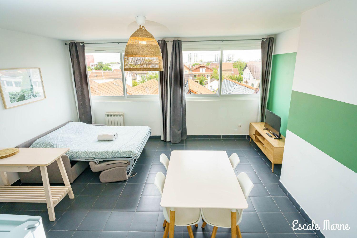 Escale-Marne Fr - 202 - Free Parking - Free Luggage Storage - All Equipped - Linen Included - Washing Machine - 10Mn Walk Metro 8 - Rer A - Panoramic View - From 1 To 14 Guests Майсонс-Алфорт Екстериор снимка