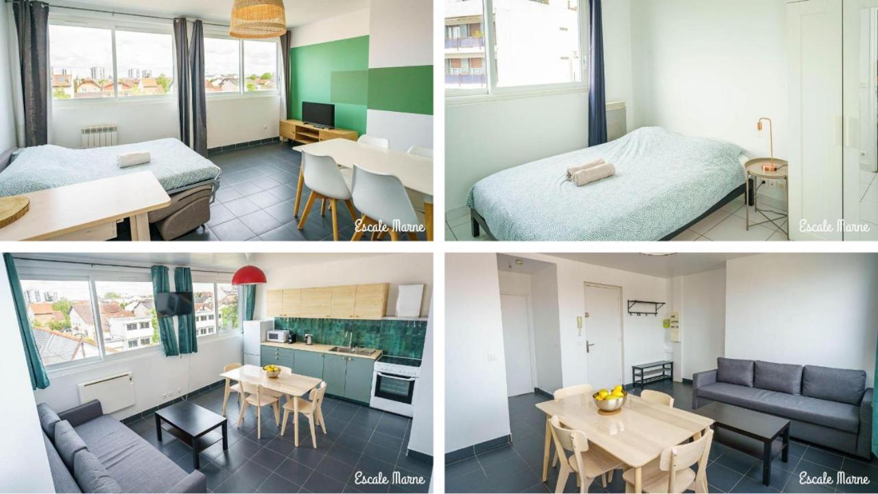 Escale-Marne Fr - 202 - Free Parking - Free Luggage Storage - All Equipped - Linen Included - Washing Machine - 10Mn Walk Metro 8 - Rer A - Panoramic View - From 1 To 14 Guests Майсонс-Алфорт Екстериор снимка