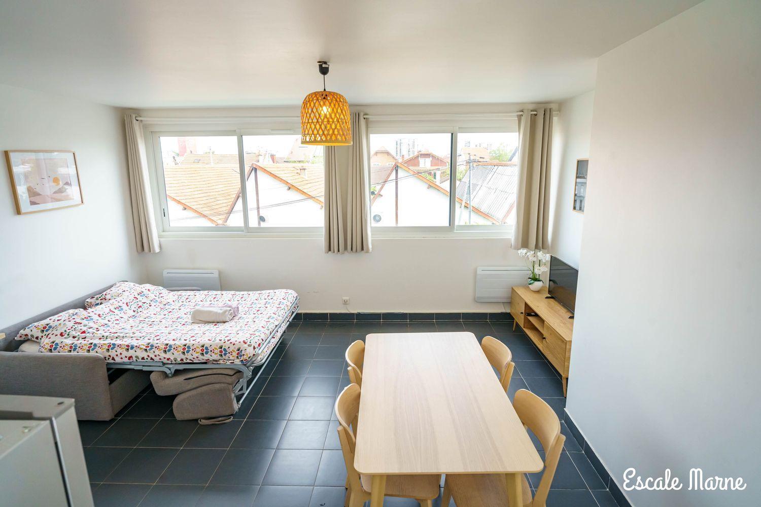 Escale-Marne Fr - 202 - Free Parking - Free Luggage Storage - All Equipped - Linen Included - Washing Machine - 10Mn Walk Metro 8 - Rer A - Panoramic View - From 1 To 14 Guests Майсонс-Алфорт Екстериор снимка